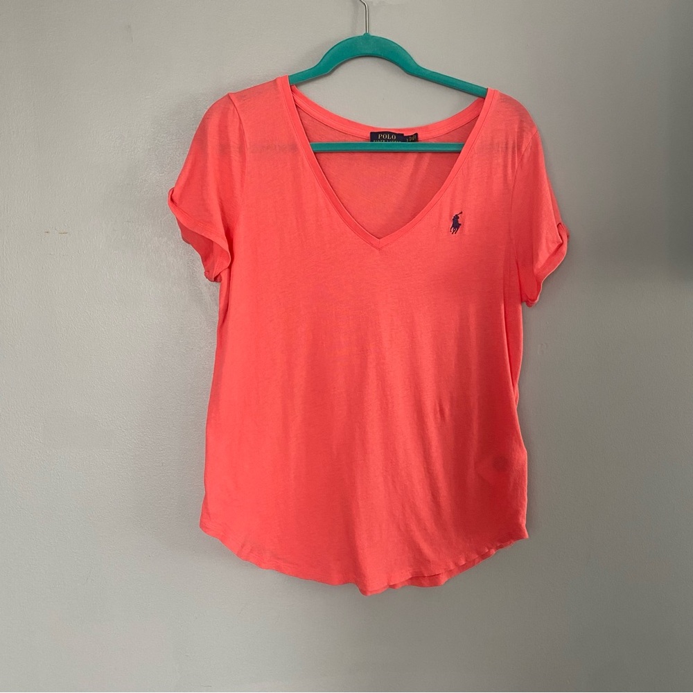 Polo Ralph Lauren Pink Cuffed Sleeve Relaxed T-Shirt